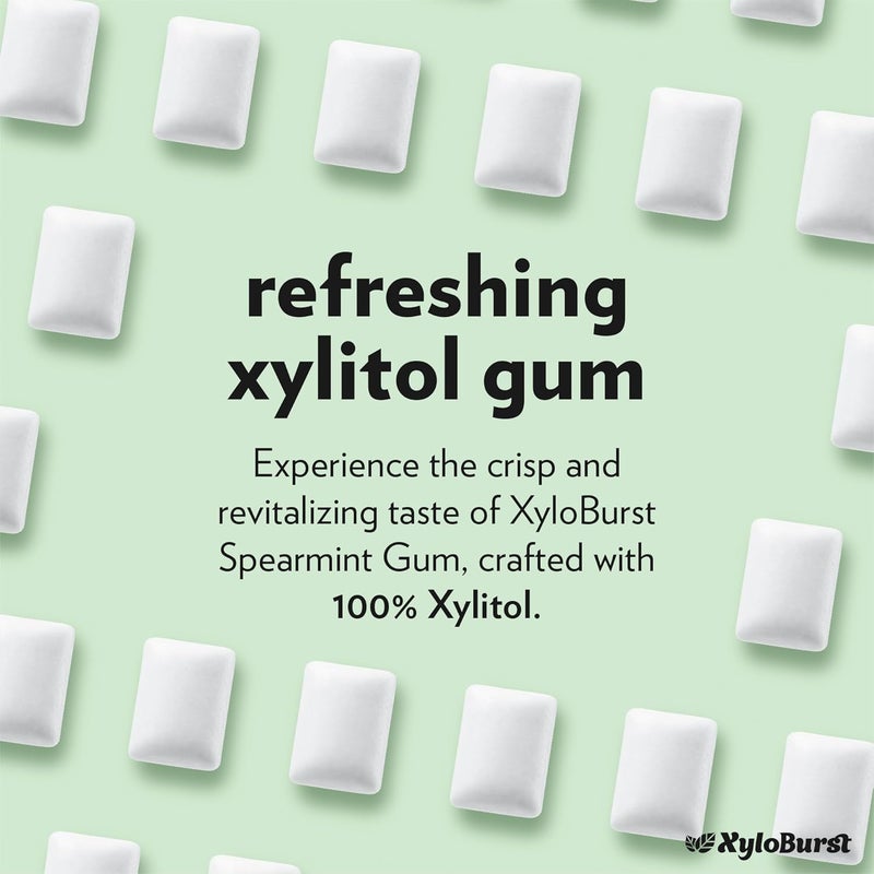 XyloBurst Sugar-Free Spearmint Gum - 100 Count - Image 3